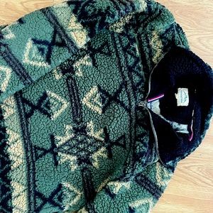 Natural Blue by Visitor 1/4 zip Sherpa